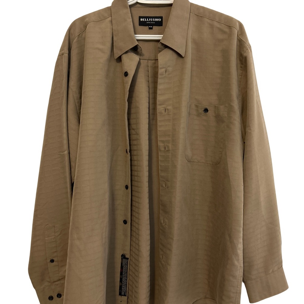 Brown Lightweight Shirt Jacket with Classic Collar